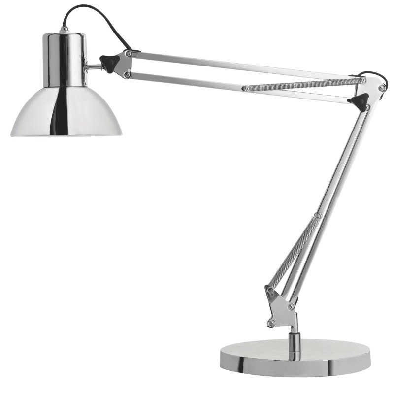 Lampe argentée double articulation