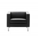 OXEL fauteuil  Cuir Noir