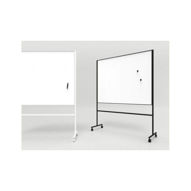 Bi-Office Tableau mixte mobile Duo, tableau blanc / feutre