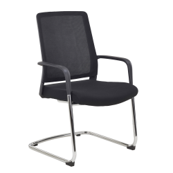 Fauteuil visiteur Tissu Noir- ERGO EDIN