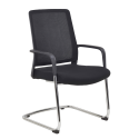 Fauteuil visiteur Tissu Noir- ERGO EDIN