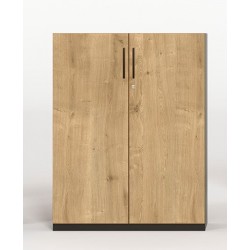 Armoire Basse Bois à Portes Battantes Haut 133 x Larg 100 cm COLUMBIA