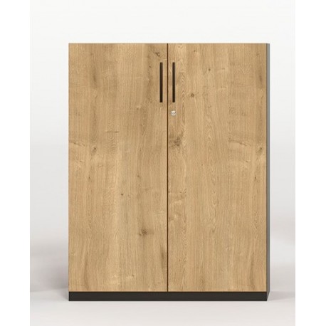 Armoire Basse Bois à Portes Battantes Haut 133 x Larg 100 cm