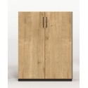 Armoire Basse Bois à Portes Battantes Haut 133 x Larg 100 cm COLUMBIA