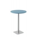 Table Ø 80 cm 2 Modèles: Haut 73.5 / Haut 104.5 cm  Base Carrée COLUMBIA