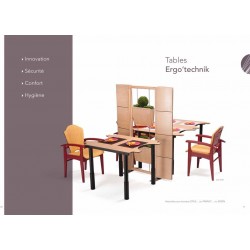 Table Ergo Technik 2 places: 2 Prof 1100/1500 mm