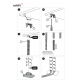 Guide-câbles 82 cm poste fixe ADDIT DATAFLEX