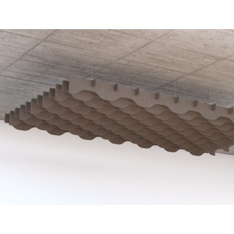 Plafond suspendu acoustique Canopée Vague CLEN