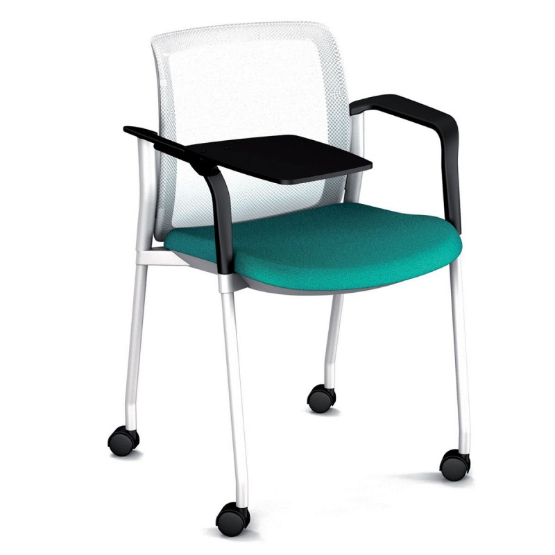 Chaise LEAN formation sur roulettes avec tablette ACT