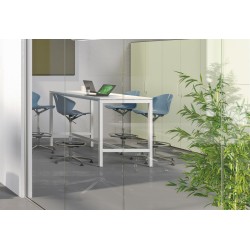 Table Haute  Long 120 cm- Pieds Arche COLUMBIA