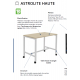 Table Haute Rectangle L 140 x P 80 cm - ASTROLITE BURONOMIC