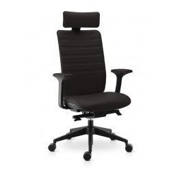 Fauteuil Cuir Noir têtière- WI MAX SOKOA