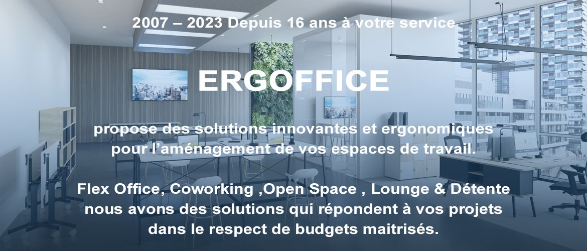 2007 – 2023 Depuis 16 ans à votre service, ERGOFFICE propose des solutions innovantes et ergonomiques pour l’aménagement de vos espaces de travail.